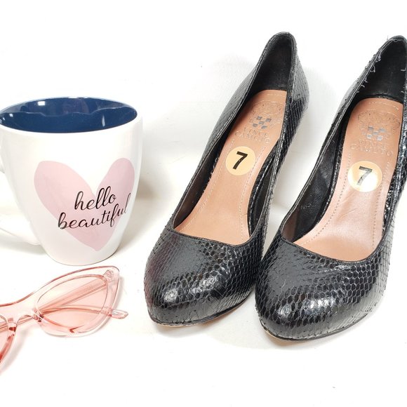 Vince Camuto Textured Platform Leather Heels, 7 - Picture 4 of 13